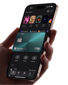 Interface do KAST App em um telefone